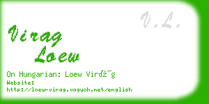 virag loew business card